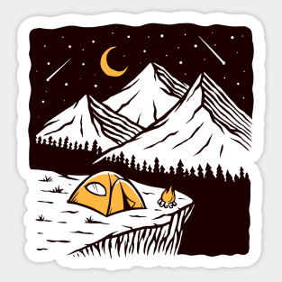 Camping: Go Outside! Sticker